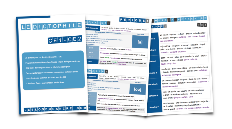 Le Blog Du Cancre Dictée Ce1 Ce2