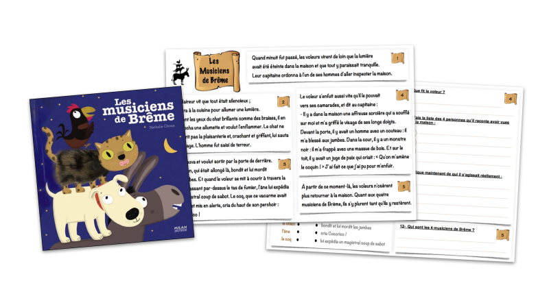Les musiciens de Brême – Fiche de lecture adaptée